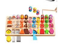 Jsnwernb Puzzle Chiffre pour, Jouet éducatif en Bois 5 Fois | Jeu d'attribution de Formes | pour Filles, Famille, école, Voyage, Anniversaire, Vacances, Maternelle, éducateurs