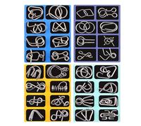 Jsnwernb Puzzles en Métal pour - Déverrouillage des Anneaux Chinois Entrelacés - Jeu De Casse-Tête Cérébral en Métal pour Les Jeunes | pour Étudiants Adultes Soirée Jeu Maison Salle De Classe