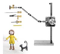 json2xml Kit d'armature Stop Motion - Modèle d'animation Motion Rig,avec Bras en Acier Inoxydable 25 cm et 5 connecteurs,pour Un Mouvement Fluide des Personnages dans Les vidéos Claymation,H:26cm