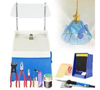 json2xml Kit D'outils Démarrage Professionnel pour L'artisanat du Verre, 14 Pièces, Ensemble D'outils Démarrage pour Mosaïque Et Vitrail, Comprenant Un Mini Broyeur De Verre avec 2 Embouts De Broyeur