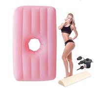 json2xml Lit BBL Après Chirurgie Rose, Kit De Lit De Récupération Gonflable BBL Comprenant Pompe À Air Et Coussins, avec Taille De Trou : 45,9 × 53 Cm/Imperméable Et Durable, Matelas Gonflable BBL