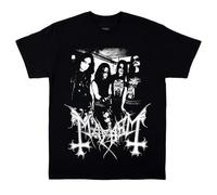 JSONBS Mayhem T-Shirt, Dead Morbid Norwegian Black Metal Shirt, Euronymous Hellhammer W BlackLargeBlackL