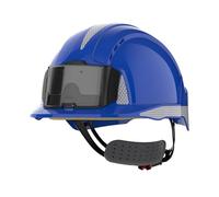 JSP Casque de sécurité crémaillère ventilé Porte Badge EVOLite - CR2 Gris Bleu - Protection EPI