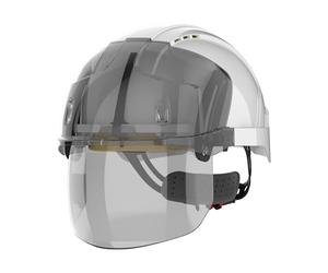 JSP Casque écran EVO®VISTAshield ventilé - crémaillère - blanc/fumé (AMD170-005-F00)