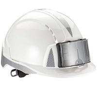 JSP Protection Casque EVOLite® Porte-Card CR2 – Gris ventilé, crémaillère – Blanc (AJB170-D00-100)