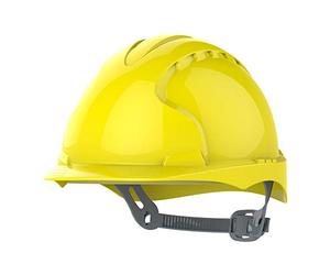 JSP Evo®2 Safety Helmet with Slip Ratchet Adjustment Harness - en 397 Industrial Hard Hat for Building, Construction and Work Sites - Yellow (AJE030-000-200)