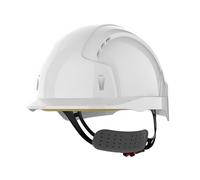 JSP EVOlite Casque Ultra Léger, Ventilé, Molette, Blanc | Casque le plus léger de JSP. Coiffe textile 6 points et molette pour confort et ajustement précis. EN 397.