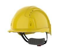 JSP EVOlite Casque Ultra Léger, Ventilé, Molette, Jaune | Casque le plus léger de JSP. Coiffe textile 6 points et molette pour confort et ajustement précis. EN 397.