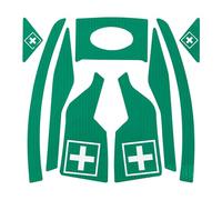 JSP Lot de 10 - Stickers réflectifs CR2 à Poser pour Casque Evo Vista Vert secouriste - Protection EPI