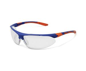 JSP Stealth 9000 Transparent Cadre et anti-buée lentille Lunettes - Bleu/orange (ASA770-15N-800)