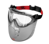 JSP STEALTH 9200 Lunettes de Sécurité avec Écran Facial - Anti-Buée Classe N - Protection Oculaire - Écran Mobile - Bandeau Réglable pour Bricolage, Découpe, Industrie et Laboratoire - EN 166 & EN 170