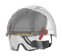 JSP Protection Casque sur-lunette EVO VISTAlens Blanc/Fumé Ventilé AMB170-005-F00