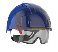 JSP VISTALENS Casque de Chantier avec Lunettes Intégrées, Bleu