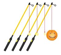 JSRHEEM Bâton de Lanterne LED Électrique 40 cm pour la Saint-Martin, Bâton de Lanterne LED, Bâton Électrique pour Lanternes Enfant pour Les Défilés de Lanternes et de Martin (Noir 4)