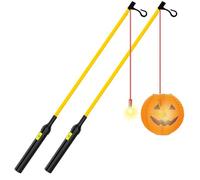JSRHEEM Bâton de Lanterne LED Électrique 40 cm pour la Saint-Martin, Bâton de Lanterne LED, Bâton Électrique pour Lanternes Enfant pour Les Défilés de Lanternes et de Martin (Noir 2)
