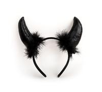 JSRHEEM Diadème à Cornes de Reine Maléfique Halloween, pour Carnaval & Fête, Accessoire pour Cheveux & Déguisement, Ornement de Tête pour Adultes & Enfants, Noir