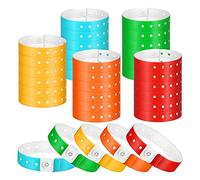 Jsrnqert Lot de 100 bracelets en plastique pour fête, événement, concert, carnaval, fête à thème, 5 couleurs, Plastique
