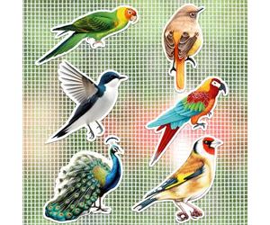 JSRQT 12 Pièce Aimants de Porte Moustiquaire Colibri Paon Aimants pour Moustiquaires Décoratifs Aimants Double Face Aimants pour Écran Aimants Décoratifs Mignon Screen Magnets Decal Aimant DéCoratif