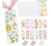 JSRQT 12 Pièces Marque Page en Acrylique Transparent Personnalisé Marque-Page DIY Marquage Livre Vierges Mignon Inspirants Dricolage Signet pour Cadeaux Artisanaux Étudiants Clip de Page Bookmarks