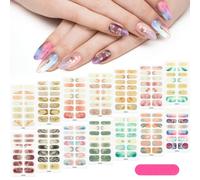 JSRQT 14 Feuilles Autocollants pour Vernis à Ongles, Lune Étoile Constellations Autocollants pour Nail Art, Bandes Aautocollants pour Ongles Autocollants en Gel avec Lime à Ongles pour Femmes Filles