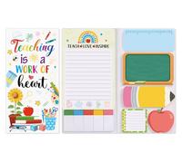 JSRQT Bloc-Notes Adhésifs Cadeau Maitresse D'école Original Blocs de Notes Autocollantes Cadeau Maître D'éxole Sticky Notes Adhésives Stylo D'éxole Merci Maitresse pour École