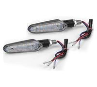 JSRVQKMS moto clignotants phare 12 V 10 Mm Moto Clignotant Témoin Lumineux Feu Orange Arrière Rouge Feux Stop(2pcs)