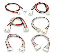 JST-XH Lot de 5 câbles de qualité supérieure 2S 3S 4S 5S 6S 30 cm chacun 24 AWG Câble d'équilibrage Câble de charge XH mâle vers femelle Câble adaptateur pour batterie LiPo, modélisme