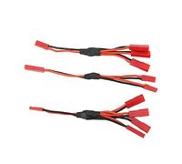 JST Y Adaptateur Parallèle Ensemble de Harnais Installation Facile RC Plug Splitter Y Câble pour Traxxas SCX10 RC Voitures Mini Hélicoptères Rouge Silicone 3 Pack