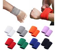JSTHHTT 16 Pièces Serre Poignets Bracelets pour Sports, Bandeau Poignet, Bandeau Eponge Sport, Absorbant Bracelet Poignet de Sport pour Homme & Femme, Brassard Éponge Absorbant, Bracelet Eponge