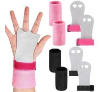 JSTHHTT 2 Ensembles de Manique Gym Enfant, Gants Protection Paumes, Gants Gym Enfant Manique Protection Paumes with Bracelets de Sport Bande