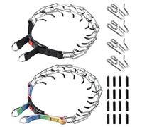 JSTHHTT 2 Paires Chien Collier Étrangleur Réglable Détachable, Collier de Dressage à Griffes pour Chienn, Collier pour Chien Solide Réglable et Durable Colliers Étrangleurs pour Chiens (3.0mmx50cm)