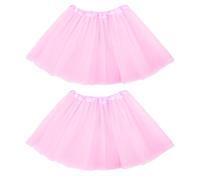JSTHHTT 2 Pièces Jupe Tulle Femme Adulte Adolescent Parti Ballet Danse, Jupe en Tulle pour Femme, Jupe Tutu Femme 3 Couches, années 80 fête Halloween Carnaval Costume de fête