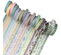 JSTHHTT 20 Rouleaux Washi Tape Set, Masking Tape, Ruban Adhésif Décoratif, Scotch Decoratif Scrapbooking, pour Arts, Bullet Journal, Bricolage, Emballage (Nature)