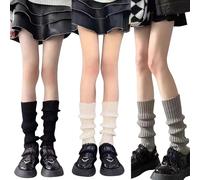 JSTHHTT 3 Paires Jambières pour Femmes, Guêtres Femmes pour la Danse, Jambières Tricotées, Longues Chaussettes Crochet Knit Boot Cover, pour l'hiver Quand il Fait Froid
