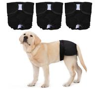 JSTHHTT 3 Pcs Couches Chien Lavable, Bandes réutilisables pour Chiens, Grand Pouvoir Absorbant, Culotte Chiennes Chaleurs, Couche Chien Femelle (S)