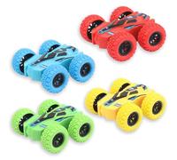 JSTHHTT 4 Paquet Petites Voiture Enfant 1-6 Ans, Monster Trucks Voiture aux Roues Géantes, Voiture à Friction, Jouet Voiture Bebe Garçon, Pull Back Voiture Jouet, Camion Jeux Éducatifs Cadeau