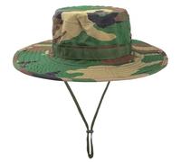 JSTHHTT Chapeau De Soleil à Large Bord ExtéRieur, Classique Jungle Chapeau De Soleil, Style D’ArméE, Chapeau De Brousse Unisexe pour PêChe, Chasse, Camping, Voyage