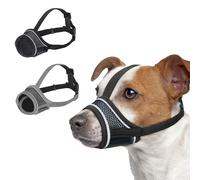 JSTHHTT Muselière pour Chien 2 Pièces, Muselière pour Petits Chiens de Taille Moyenne, Muselière pour Chien en Maille Douce et Respirante, Anti-Mastication, Aboiement, (L)