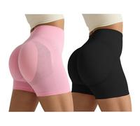 JSTHHTT Short De Sport pour Femmes, Short De Cyclisme Push Up Legging, Opaque Yoga Running Fitness Shorty, Leggings Courts De Sport Cycliste Femme Taille Haute pour Yoga, Danse, Fitness