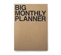 JSTORY Grand agenda personnel mensuel 14 feuilles Marron