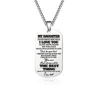 Jstud Collier avec plaque d'identité pour chien « To My Son » de Dad Mom Never Forget How Much I Love You, Acier inoxydable, Pas de gemme
