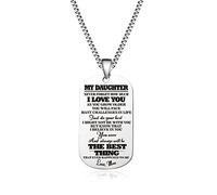 Jstud Collier avec plaque d'identité pour chien « To My Son » de Dad Mom Never Forget How Much I Love You, Acier inoxydable, Pas de gemme