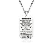 Jstud Collier avec plaque d'identité pour chien « To My Son » de Dad Mom Never Forget How Much I Love You, Acier inoxydable, Pas de gemme