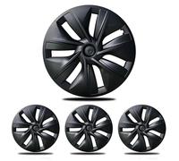 JSUDQR Lot de 4 Enjoliveurs de Roue 19 Pouces de Rechange pour Tesla Model Y 2019-2024 Protecteurs de Jante Housse de Rechange ABS Noir Mat Hubcaps Accessoires pour Model Y