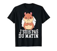 J'Suis Pas du Matin Cadeau D'Oiseau De Nuit T-Shirt Graphique avec Valeur, Homme, Noir, L