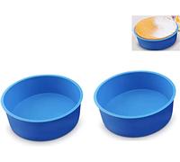 JSUOEO Moule Gateau Silicone Rond, 6 Pouces Antiadhésif Moule Layer Cake Dégagement Rapide, pour Arc-en-ciel Gateau éponge, Gateau D'anniversaire