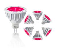 JSVSAL Ampoule LED MR16 à intensité variable 5 W Remplace l'équivalent halogène 50 W Culot double broches 12 V GU5.3 Éclairage spot 40 degrés pour éclairage intérieur et extérieur, Lot de 6,Rouge