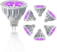 JSVSAL Lot de 6 ampoules LED MR16 GU5.3 à deux broches à intensité variable, 5 W, équivalent halogène 50 W, AC/DC 12 V basse tension, 40 degrés