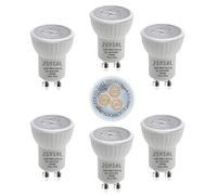 JSVSAL Lot de 6 mini ampoules LED MR11 GU10 de 35 mm, non variable, blanc lumière du jour 5000 K, CA 85-265 V, 3 W, culot GU10 pour ampoule halogène de 25 à 35 W