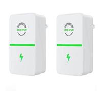 JSvsza Économiseur d'électricité 28W électricité Domestique Dispositif D'économie D'énergie économiseur D'énergie Stabilisateur de Tension Prise UE 90-250V, 2pcsk